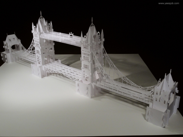 [Kirigami] Yee 16 famous building for pro - ORIGAMIC ARCHITECTURE - Page 2 Thetowerbridge-500k